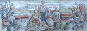 Louise Ronnebeck, detail, mural study Social Security, Washington DC, c1940-42