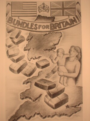 Louise Ronnebeck, Bundles for Britain, medium unknown, c1942