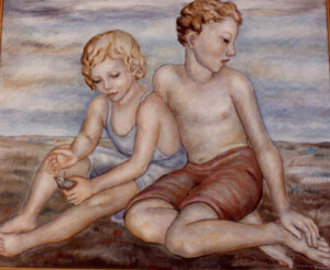 Louise Ronnebeck, The Children, oil on canvas, c1935