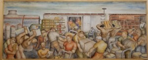 Louise Ronnebeck, Mural Study for Dallas Post Office, Panel 2, c1940