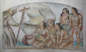 Louise Ronnebeck, Mural Study for LA Terminal Annex Post Office, Panel 4, 1944