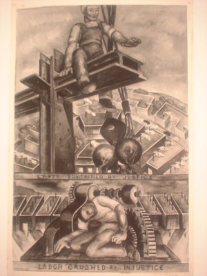 Louise Ronnebeck, Mural Study for Justice Department, Washington DC, c1942