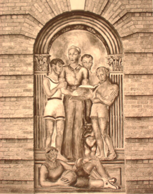 Fresco, Morey Junior High School, fresco, Denver, Colorado, 1934 Louise Ronnebeck, Fresco, Morey Junior High School, fresco, Denver, Colorado, 1934