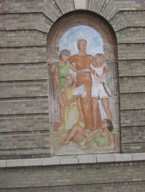 Fresco, Morey Junior High School, Denver, Colorado, originally executed 1934, Photo 2006 Louise Ronnebeck, Fresco, Morey Junior High School, Denver, Colorado, originally executed 1934, Photo 2006