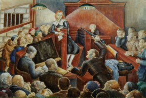 Louise Ronnebeck, The People vs Mary Elizabeth Smith, oil on canvas, 1926