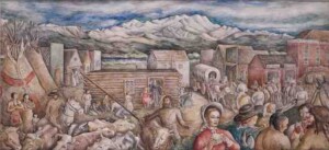 Louise Ronnebeck, Mural Study for South Denver Post Office, 1940