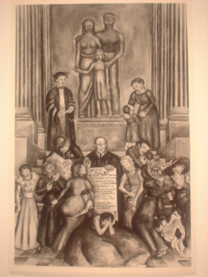 Louise Ronnebeck, Mural Study for Department of Justice, Justice for Labor, c1940