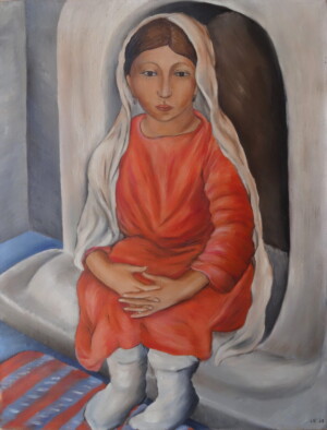 Louise Emerson (Ronnebeck), Taos Indian Child, oil on canvas, 1925