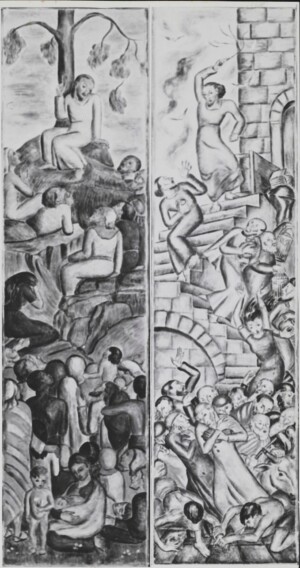 Fresco panels, date unknown Louise Ronnebeck, fresco panels, date unknown